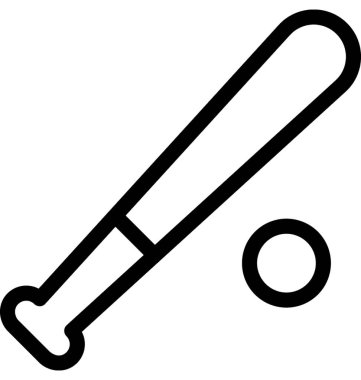 Beyzbol sopası vektör satırı simgesi