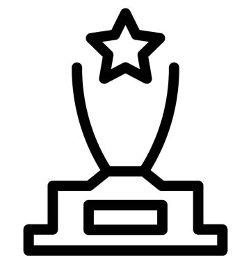 Yıldız Trophy vektör satırı simgesi