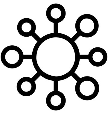 Virüs vektör satırı simgesi