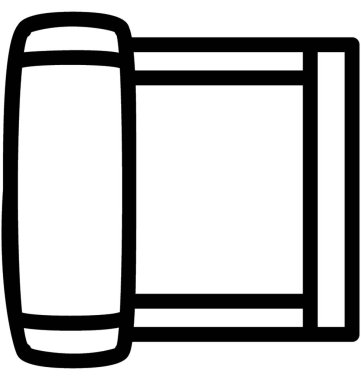 Doku Roll vektör satırı simgesi