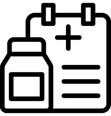 Tıbbi rapor vektör satırı simgesi