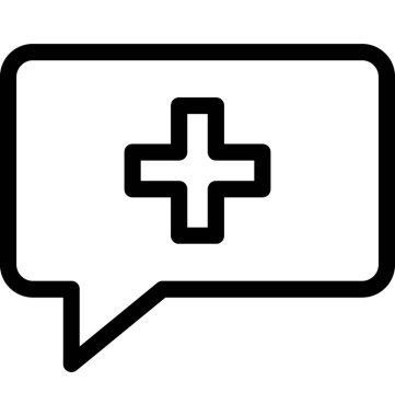 Tıbbi yardım hattı vektör satırı simgesi