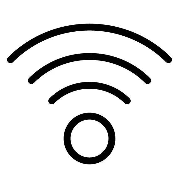 Ícone Linha Vetor Wifi — Vetor de Stock