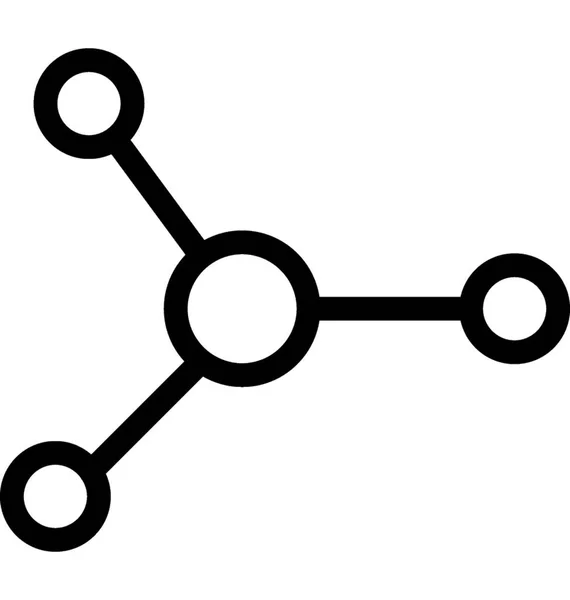 Icono Línea Vector Átomo — Archivo Imágenes Vectoriales