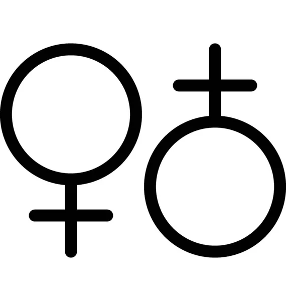 Γραμμή Εικονίδιο Φύλου Διάνυσμα — Διανυσματικό Αρχείο