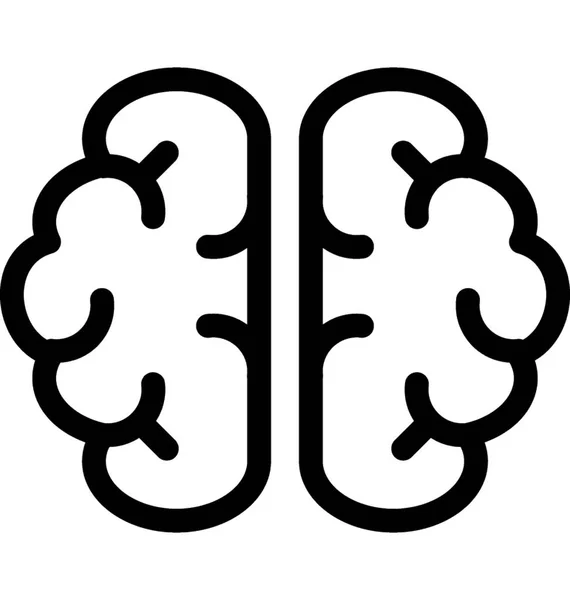 Beyin Vektör Çizgisi Simgesi — Stok Vektör