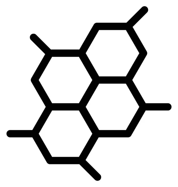 Icône Ligne Vectorielle Molécule — Image vectorielle