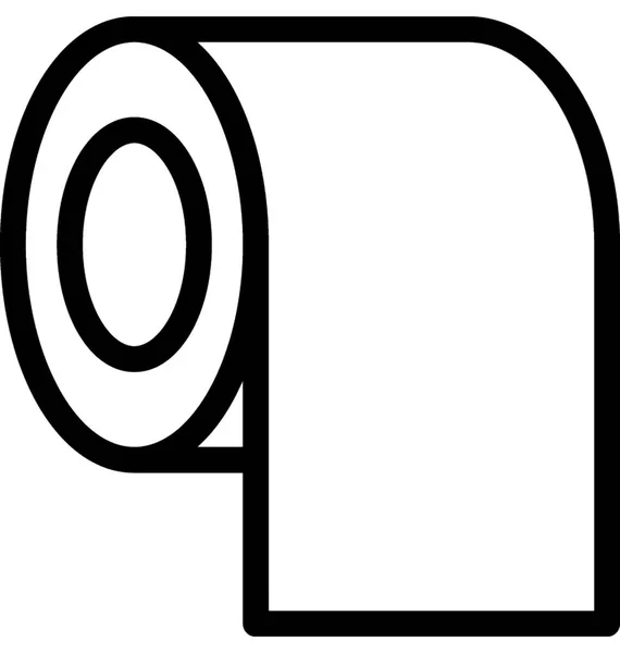 Tissue Roll Vector Line Icon — Stock Vector