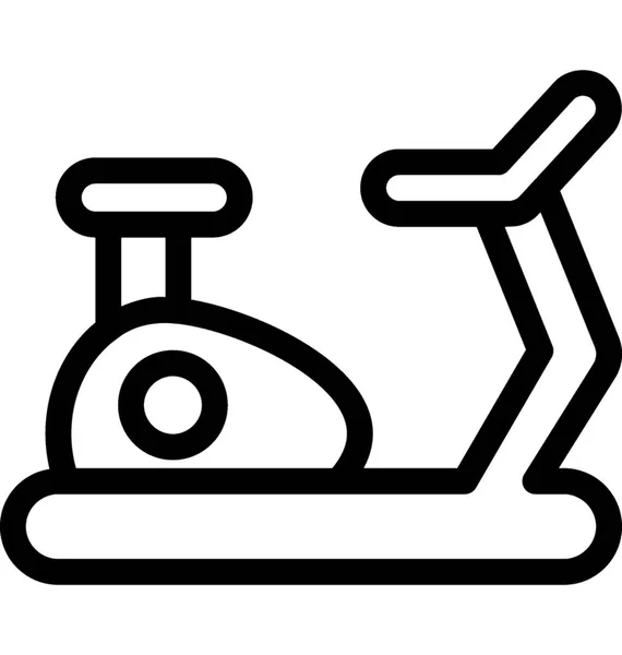 Stationary Cycle Vector Line Icon — Stock Vector