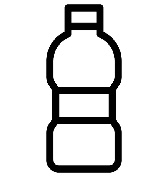 Water Bottle Vector Line Icon — Stock Vector