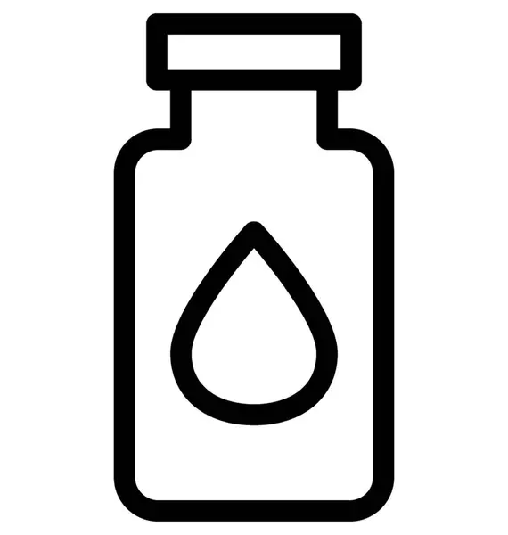 Loción Botella Vector Línea Icono — Vector de stock