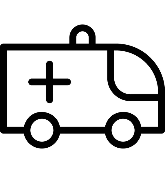 Ambulance Vector Lijn Pictogram — Stockvector