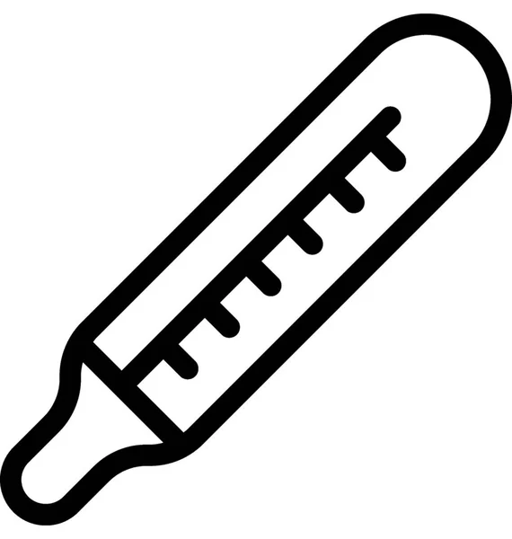 Thermometer Vector Lijn Icoon — Stockvector