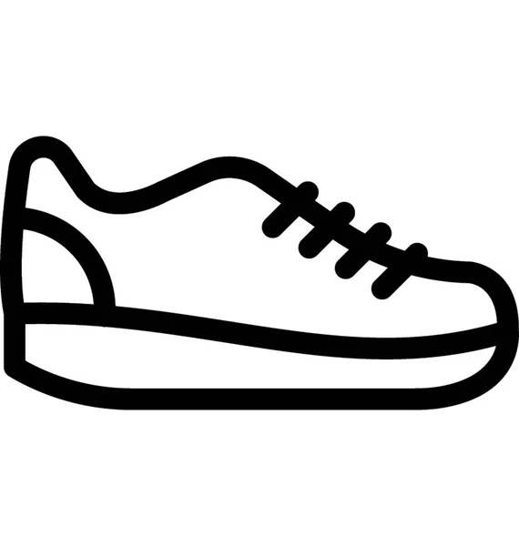 Sneakers Vector Line Ícone —  Vetores de Stock