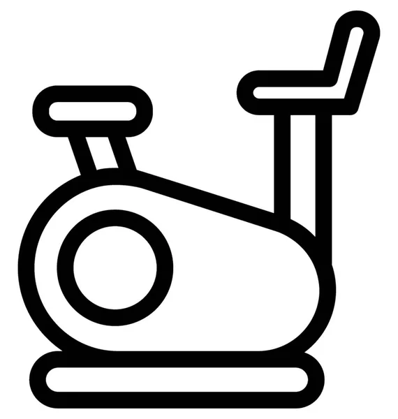 Stationary Cycle Vector Line Icon — Stock Vector