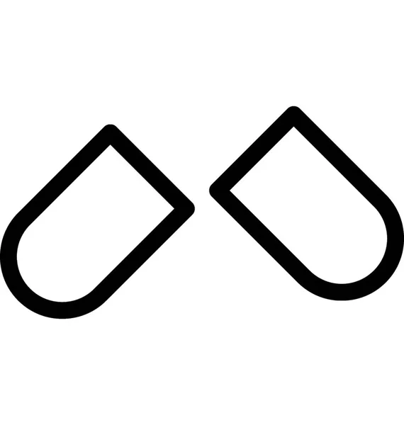 Kapsel Vektorzeilen Symbol — Stockvektor