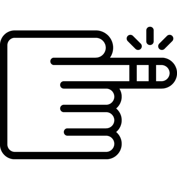 Vinger Bandage Vector Lijn Pictogram — Stockvector