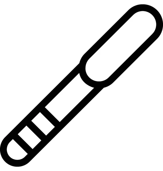 Thermometer Vector Lijn Icoon — Stockvector