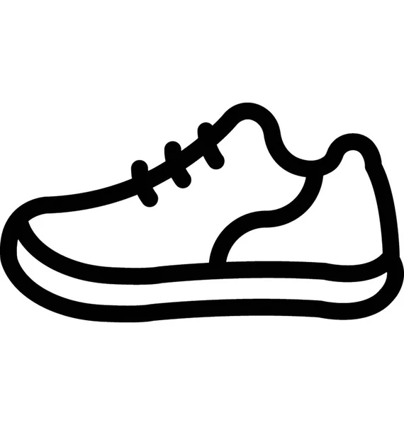 Sneakers Vektor Linje Ikonen — Stock vektor
