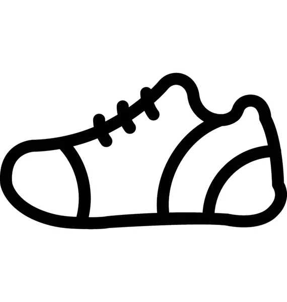 Sneakers Vector Line Ícone — Vetor de Stock