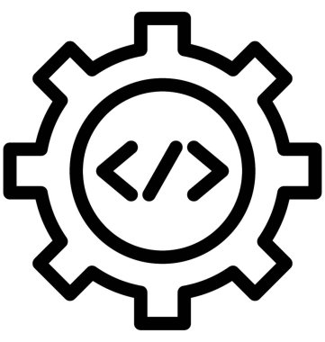 Geliştirme vektör satırı simgesi