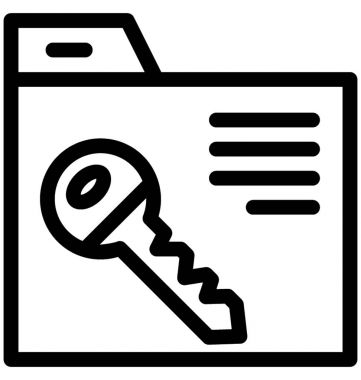 Anahtar ifade vektör satırı simgesi