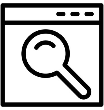 Web arama vektör satırı simgesi