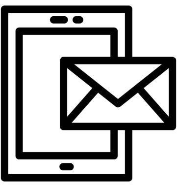 Metin iletisi vektör satırı simgesi