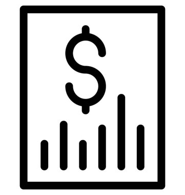 Doları vektör satırı simgesi