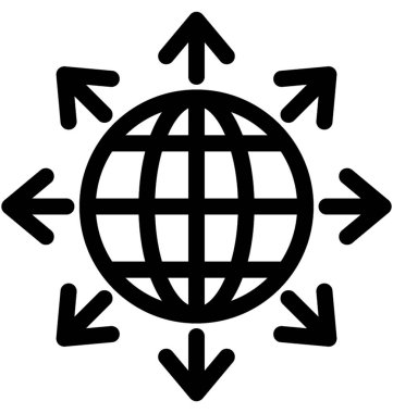 genel ağ vektör çizgisi simgesi