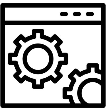 Web geliştirme vektör satırı simgesi