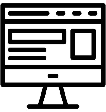 Tel çerçeve vektör satırı simgesi