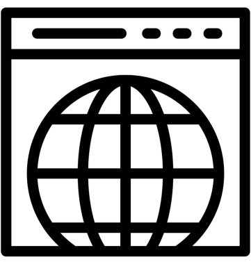 Web sitesi vektör satırı simgesi