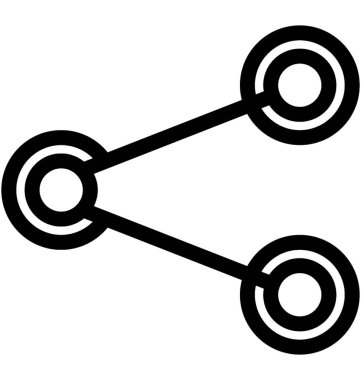 Paylaşım vektör satırı simgesi