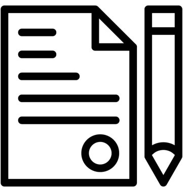 Notlar vektör satırı simgesi