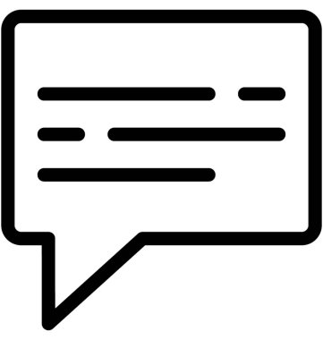 Sohbet vektör satırı simgesi