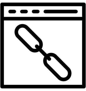 Geri bağlantısı vektör satırı simgesi