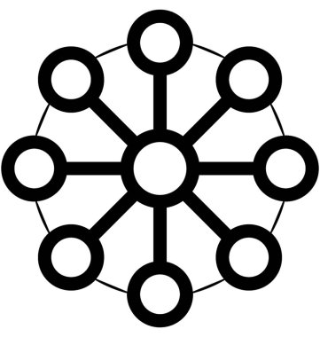 Ağ vektör satırı simgesi