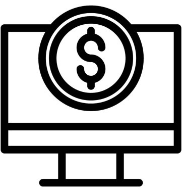 E ticaret vektör satırı simgesi