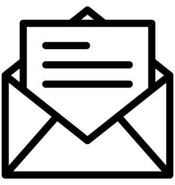 E-posta vektör satırı simgesi