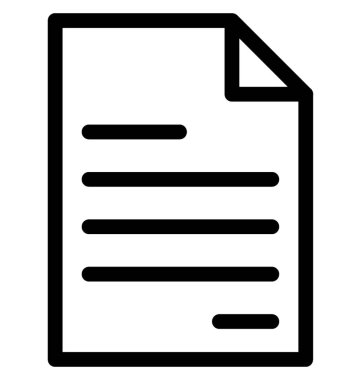 belge vektör çizgisi simgesi