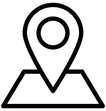 GPS vektör satırı simgesi