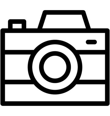 Kamera vektör satırı simgesi