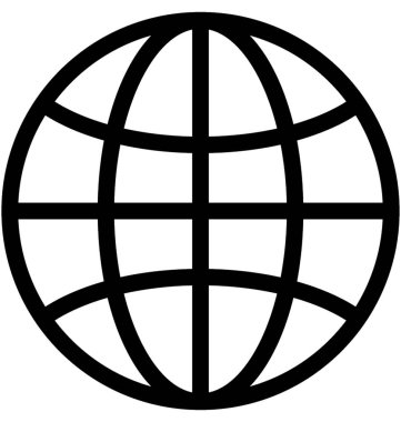 Küre vektör satırı simgesi