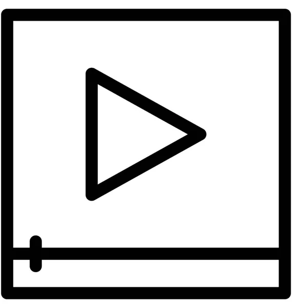 Εικονίδιο Γραμμή Του Media Player Διάνυσμα — Διανυσματικό Αρχείο