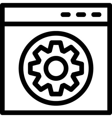 Web geliştirme vektör satırı simgesi