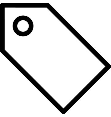 etiket vektör çizgisi simgesi