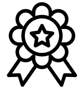 Rozet vektör satırı simgesi