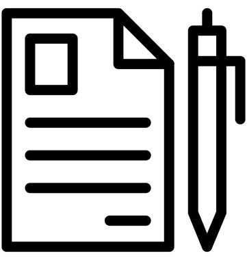 Notlar vektör satırı simgesi