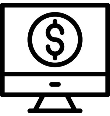 E-ticaret vektör satırı simgesi